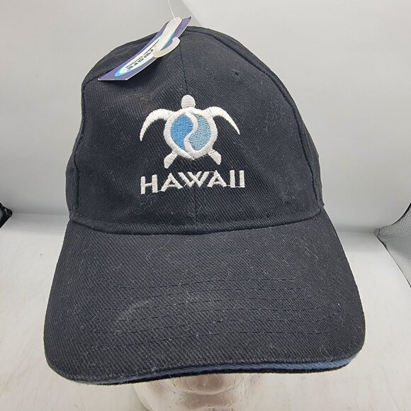 Hawaii Surfware Black Baseball Cap With Sea Turtle Embroidery Casual Outdoors - Picture 1 of 11